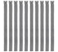 Faden & Nadel 10 cerniere in nylon di colore grigio, non divisibili, lunghezza 40 cm
