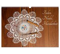 Faden, Nadel, Handarbeit. (Wandkalender 2026 DIN A3 quer), CALVENDO Monatskalender: Alte Nähutensilien spiegeln sich auf schwarzer Glasplatte.