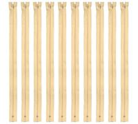 Faden & Nadel Set di 10 cerniere in nylon, non divisibili, lunghezza 70 cm, colore beige