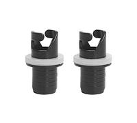 Faderr 2 adattatori per pompa gonfiabili per barca, adattatore per valvola dell'aria per kayak, canoa, canoa, canoa (nero)