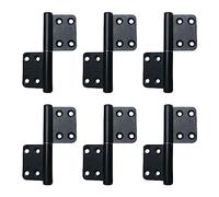 Faderr 6 cerniere per porte staccabili in lega di alluminio nero, piccole cerniere per porte in legno, per camera da letto, mobili e ante dell'armadio (nere)