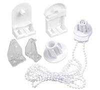 Faderr Ricambi per tende a rullo, in plastica, sicure per bambini, raccordi per tende da 25 mm, accessori con ganci di posizionamento per aste per tende, staffe per tende a rullo (bianco)