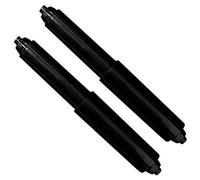 Faderr - Set di 2 pezzi di ricambio per rotolo di carta igienica, con mandrino, rullo di ricambio per bagno e servizi igienici a molla, colore nero