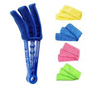 Faderr - Set di pulitori veneziani per persiane e finestre, con spazzola per pulizia per finestre e condizionatore d'aria, in microfibra, rimovibile e lavabile