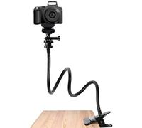 Faderr Supporto per Webcam, Braccio Flessibile a Collo di Cigno con Morsetto per Fotocamera, Compatibile con Logitech C920s, C930e, C930, C920, C922x, C922, Brio 4K, C925e, C615 (Nero)