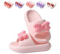 Fadezar Ciabatte Piscina Bambina Bambino Ciabatte Estive per Mare Spiaggia Bagno Ragazzi Ragazze Antiscivolo Infradito Punta aperta Arco Dinosauro Pantofole Estive per Bambini Rosa 20/21 EU (150 CN)