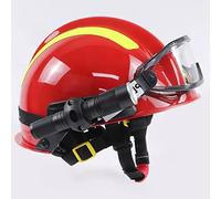 Fadiadem Casco di Sicurezza Regolabile Rescue Hard Hat, Casco di Protezione della Testa di Soccorso di Emergenza terremoto disastro, Casco Anti-Impatto con Faro e Occhiali