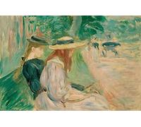 FADISA Dipinto Su Tela Stampe Artistiche Dipinti famosi su una panchina nel bois da Boulogne di Berthe Morisot per l'arredamento del soggiorno 60x90cm