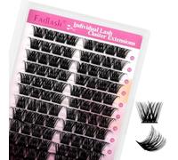 FADLASH 96 pezzi Ciglia Finte a Ciuffetti Naturali da 0,07mm D Curl 15-20mm Extension Ciglia Individuali Lash Cluster per Uso Personale e Domestico