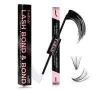 FADLASH Bond & Seal Ciglia 5 ml Nero/Chiaro | Colla a Doppia Punta per Ciuffi DIY, Resistente all'Acqua, Tenuta 72 h, per Occhi Sensibili