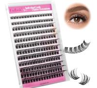 FADLASH Ciglia Finte a Ciuffetti 0,07mm Curva D Mix 8-16mm 192pcs Extension Ciglia Ciuffetti Volume Russo Individuali per Uso Personale e Domestico(C3)