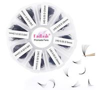 FADLASH Ciglia Finte Ciuffetti-14D,Volume Russo Extension Ciglia per salone professionale, 1000pcs, Premade Eyelash Extension, 0.05mm, D Curl, Mix 9-16mm