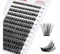 FADLASH Extension Ciglia Finte Ciuffetti 168pcs, DIY Cluster Ciglia Ciuffetti Individuali 0,07 D Curl Mix 8-16mm Riutilizzabili Morbide, Impermeabile e Leggere