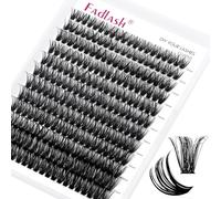 Fadlash, Extension per ciglia a ciuffetti singoli 60D, 0,07 D, 12-18 mm, extension per ciglia fai da te a casa