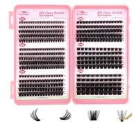 FADVAN Ciglia Finte Ciuffetti 50D+60D+80D+100D+150D+200D D Curl 8-16mm | Cluster Lashes 6 Modelos,Ciglia Finte Extension Fai Da Te,Lavorare, Festeggiare, Viaggiare