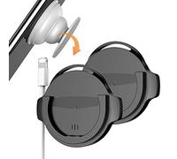 FadyDail Socket Phone Mount per Auto Holder Silicone Grip con Clip linea telefonica per l'utente presa pieghevole utilizzato sul cruscotto, casa, ufficio, parete Compatibile con iPhone Samsung (Nero)