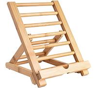 FadyDail Supporto Tablet in Legno di Bambù, Supporto Telefono Cellulare da Scrivania, Supporto iPad in legno Tablets Supporto per iPad iPhone e Tutti i Tablet(Grande Dimensione)