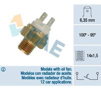 FAE 36060 Termocontatto, Ventola radiatore per RENAULT,VOLVO
