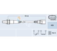 FAE 77439 Sonda lambda per AUDI,SEAT,SKODA,VW