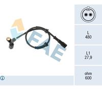 FAE 78574 Sensore, N° giri ruota per RENAULT