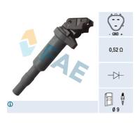 FAE Bobina Accensione Modulo Adatto A per BMW 1er E81 E87 3er E90 E88 80281