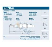FAE Candela Ammortizzatore di Accensione Passante Per Volvo V70 I 2.5 TDI