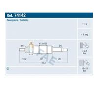 FAE Candelette Adatto A per Alfa Romeo 146 1.9 Td 145 Lancia kappa Master I Bus