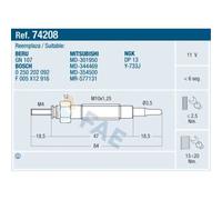 FAE Candelette Adatto A per Mitsubishi Pajero II 2.5 Td 4WD L 300 III Scatola