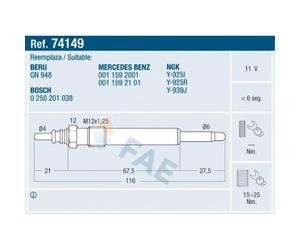 FAE Candelette Candeletta ad Asta per Mercedes-Benz W210 W202