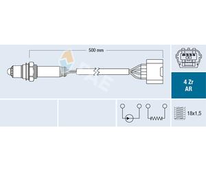 FAE Lambdasonde Regolatore Per Nissan Qashqai +2 I 2.0 Nota 1.2 DiG-S Infiniti
