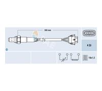 FAE Sonda Controllo Lambda Adatto A per Opel Astra G Cc 1.6 16V 1.4