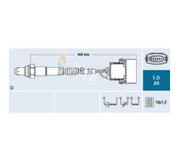 FAE Sonda Controllo Lambda Adatto A per Opel Zafira B 2.2 75145