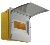 FAEG Centralino da incasso 4 moduli con portello fumè IP40 Bianco