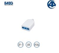 Faeg FG28503. Presa volante 2P+T 10A BIANCA in blister IP20D