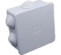 Faeg Scatola Stagna Cassetta Di Derivazione Quadrata Con Coperchio A Pressione 80x80x40mm Con 6 Passacavi Ip44 - Fg13403