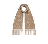 FAERA Sciarpa da Donna con Motivo Gatto Morbida e Calda con Cashmere