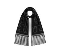 FAERA Sciarpa da Donna con Motivo Gatto Morbida e Calda con Cashmere