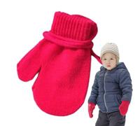 Fäustlinge Für Kleinkinder Mit Schnur - Warme Gestrickte Kinderhandschuhe, Elastische Stretch-Fäustlinge Für Winter, Schnee Und Skifahren | Weiche Winterhandschuhe Für Mädchen Outdoor Freizeit