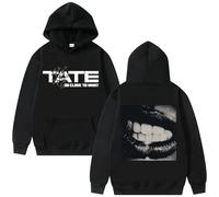 FAEWARE Felpa con Cappuccio da Uomo A Maniche Lunghe Tate Sweatshirt M-crae Tour Album Jacket Casual Retro Loose Pullover Hoodie-Black||m