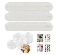 Faeymth 48 Confezioni di Spille Trasparenti da 2 Pollici, Spille in Acrilico, per Creare I Tuoi Bottoni, Spille DIY, Forniture per Natalizio