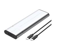 Faeymth Adattatore per alloggiamento SSD M.2 NVMe senza attrezzi USB 3.2 Gen2 20 Gbps NVMe Esterno a USB M-Key/B+M Key Argento