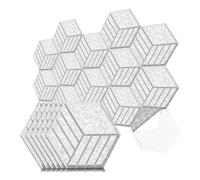 Faeymth Confezione da 12 pannelli acustici autoadesivi, pannelli da parete insonorizzati da 14 x 12 x 0,4 pollici, pannelli assorbenti acustici, C