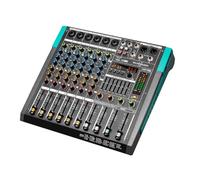 Faeymth Mixer Audio Professionale -PA6 Canali Sound Board Console Mixing Desk Interfaccia Effetto Riverbero 256 Incorporato