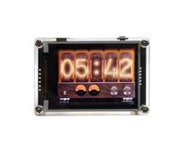 Faeymth Orologio con spettro musicale, misuratore VU, display analogico da 2,4 pollici, controllo vocale, analizzatore di ritmo digitale