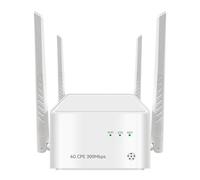 Faeymth Router WiFi domestico 4G ad ampia copertura 300M 2XRJ45 Cat4 4G LTE Router senza fili con scheda SIM con antenna esterna spina UE