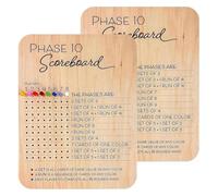 Faeymth Tabellone dei Punti Phase 10 Gioco da Tavolo Tabellone dei Punti 10 Carte Gioco Schede dei Punti