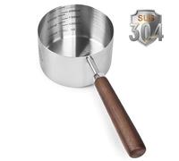 FAFAFLYER Misurino per cibo per cani e gatti, in acciaio inossidabile 304. Capacità di 1 tazza. Misurazioni della scala di precisione