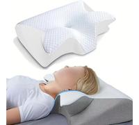 FAFAKO Supporto Ortopedico For Il Collo, Ideale For Chi Dorme Su Un Fianco O Sulla Schiena, Adatto A Tutti I Tipi Di Materasso(Blanc)