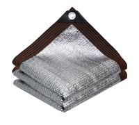 FAFAKO Tenda da sole in alluminio, rete ombreggiante con occhielli, rete di | Rete ombreggiante in alluminio resistente al calore con occhielli, traspirante, ideale come protezione UV e protezione dagli