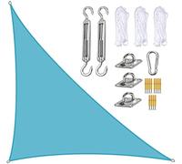 FAFAKO Tenda parasole impermeabile, per esterni, con protezione UV, per cortile, piscina, terrazza e attività in giardino (blu cielo, 3 x 3 x 4,3 m)